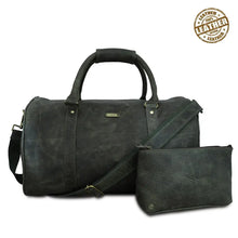 Load image into Gallery viewer, Harrison- The Crushed Olive Green Leather Cabin Baggage with Toiletry Kit
