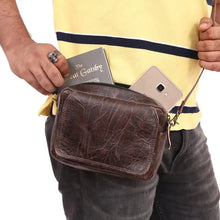 Load image into Gallery viewer, Dark Brown Leather Multipurpose Bumbag
